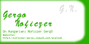 gergo noficzer business card